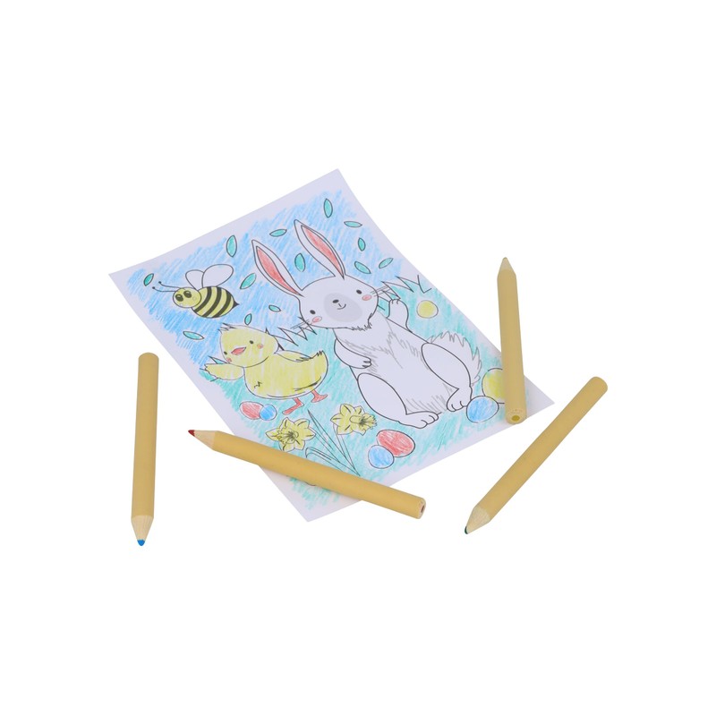 HENBRANDT Single Eco-Friendly Mini Easter Colouring Set with 6 Sheets