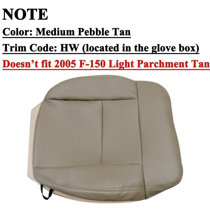 NLQR Front Driver Bottom Replacement Seat Cover Beige Tan HW