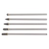 5pcs Rotary Tool Carbide Burr Set 150mm Double Grain Long