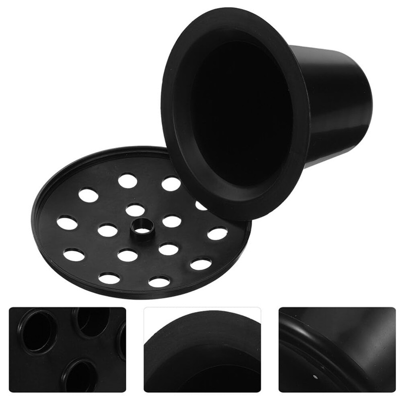 HANABASS Cemetery Grave Vase Inserts: 8pcs 16 Holes Cemetery Flowers