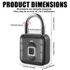Padlock Fingerprint, USB Charging, Multi-User Keyless Lock, Weatherproof Lock with