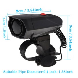 Bicycle Horn,120dB Loud Bike Bells,Bike Horn Electronic Cycling Horns Handlebar Ring Bells with 6 Different Sounds Bike Horn for Mountain Road Bikes