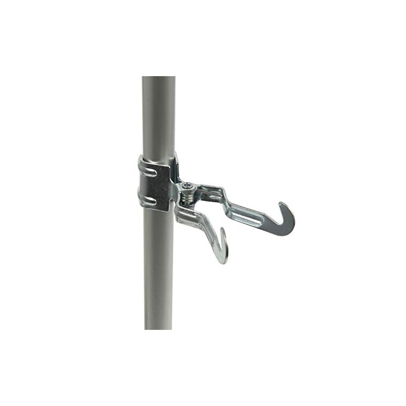 Tent pole coat hanger 2 hooks
