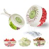 2 Pcs Multi Purpose Drain Basket with Lid, Collapsible Handle