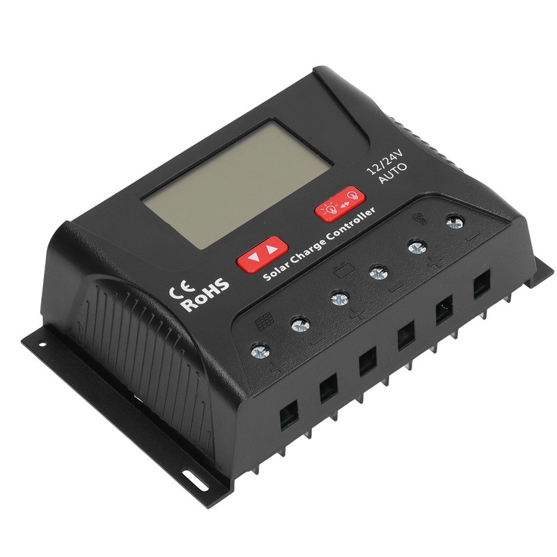 Solar Charge Discharge Controller LCD Display 3 Stage PWM Solar