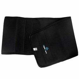 ZIPLOCARE Premium Abdominal Binder Support | Adjustable Hernia Belt | 8-Inch Elastic Waist Support | Post-Surgery, C-Section & Lower Back Compression Wrap | Breathable & Comfortable Belly Belt for Men & Women (Black, Large)