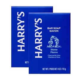 Harry's Bar Soap for Men - Stone Scent, 4 oz Body Soap Bars, 2 Pack