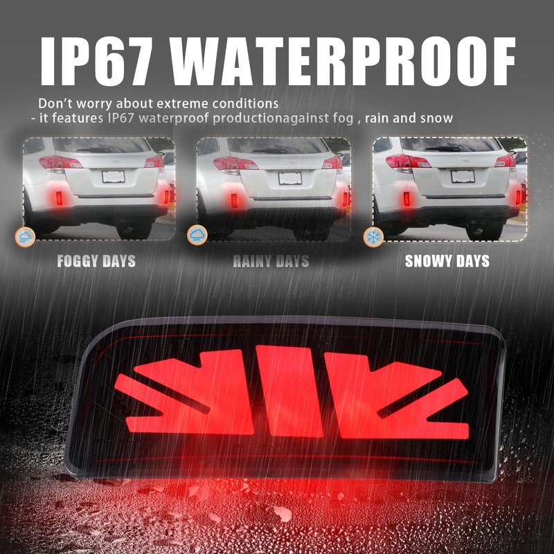 ZDEERAOTO Rear Bumper Reflector Lamp Fog Light DRL Sequential Turn