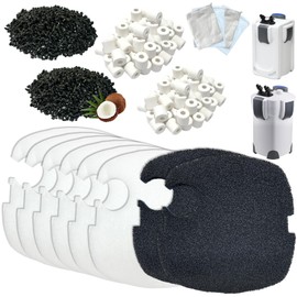 beaufan 16-Set Aquarium Filter Replacement Media Compatible with SUNSUN Canister Filters HW-304A/304B, 404A/404B, 704A/704B and 3000,Polar Aurora 525 GPH