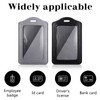 2Pcs Genuine Leather ID Badge Holders, Vertical ID Card Holders,