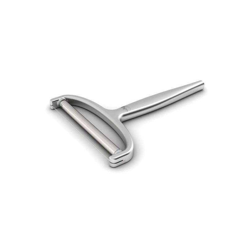 Osti Käsehobel aus Aluminium mit Rolle und Dauerdraht