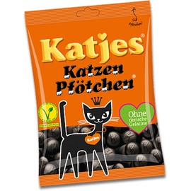 Katjes Cat’s Paws Licorice Vegetarian Soft Gummi Candy Original from Germany 200g = 7.05oz