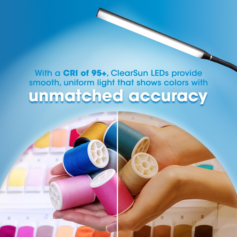 OttLite Wellness Strive LED Desk Lamp, 22", Black (CSN30G5W)