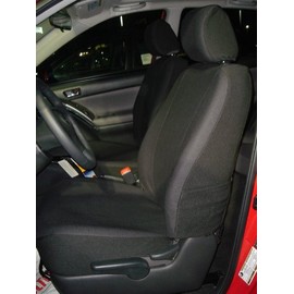 Durafit Covers. Compatible with 2009-2013 Corolla Complete Seat Cover Set. Buckets Front and Rear 40/60 in Black Automotive Velour.