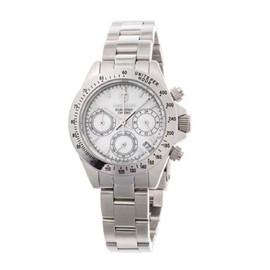 Anne Clark AM-1012VD-09 Women's Chronograph Diamond Wristwatch, Natural White Shell Dial, All Stainless, Gentle