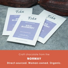 Fjak - Nordic Collection - Norwegian Chocolate Bundles (Blueberry Milk Chocolate 50%, 3 Pack)
