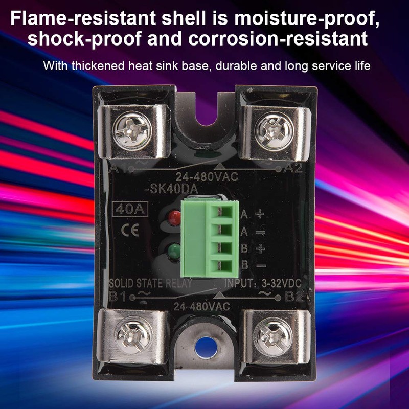 Channel DC Control Channel AC Solid State Relay 24-480VAC Single