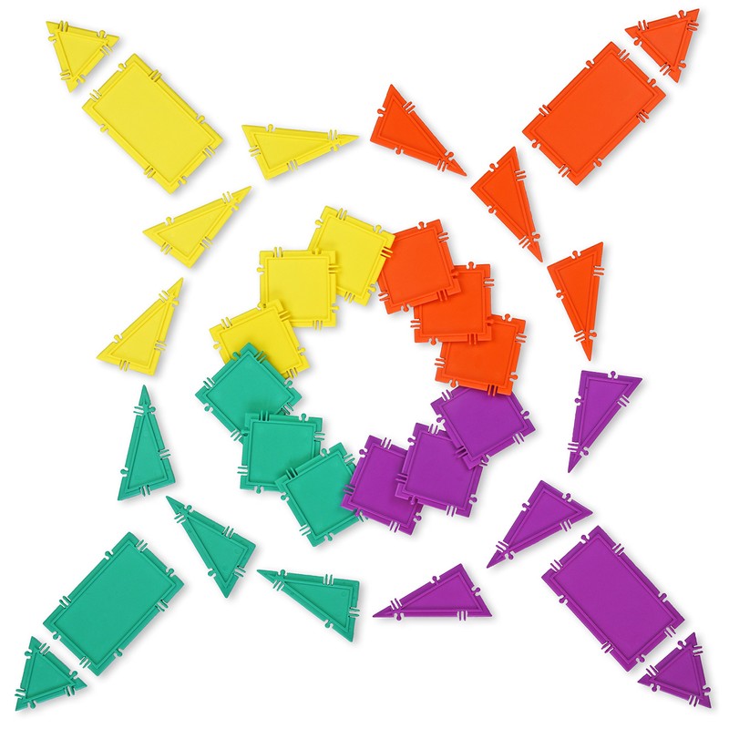 Geometiles 3D Building Set for Learning Math, Includes Many Online