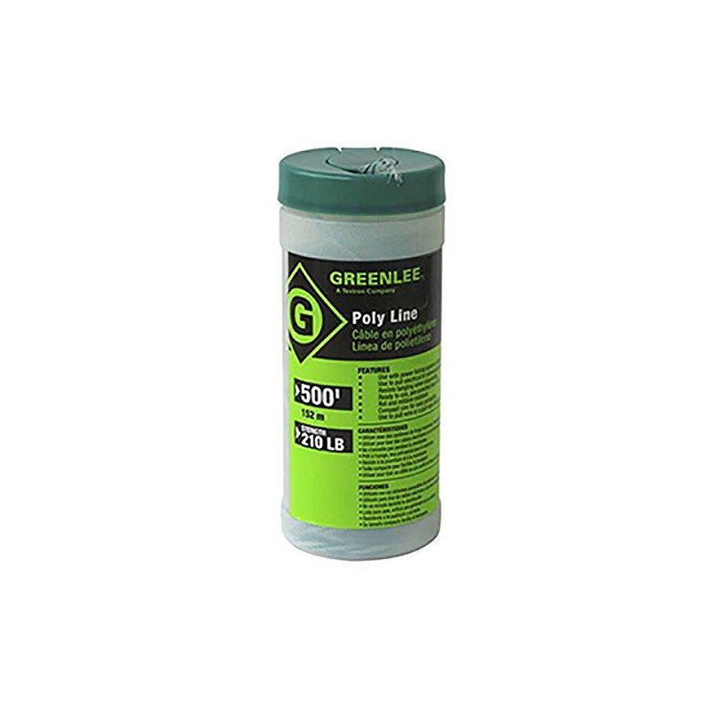 Greenlee 430-500 Poly Fish Line, 500-Foot, Tracer Green