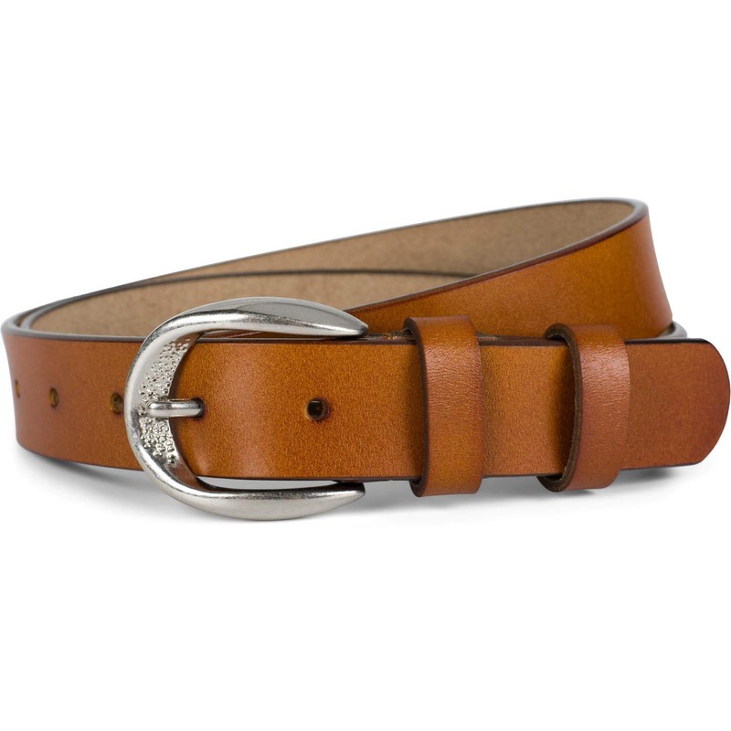 styleBREAKER 03010115 Unisex Slim Genuine Leather Belt Plain Colours with