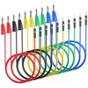 Goupchn Stackable Banana Plug to Breadboard Male Jumper Wires Soft Flexible Silicone Test Leads for Electrical Testing