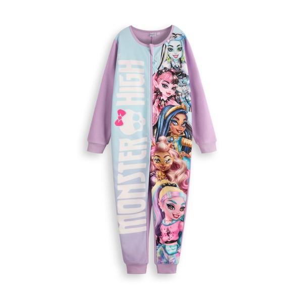 Monster High Girls Jumpsuit | Children's Onesie Pyjamas in Purple