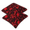 Classic Horror Blood Splatter Black Red 2 Pack Throw Pillow