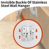 8PCS Flush Mount Brackets, Concealed Headboard Wall Fixings Brackets, Heavy