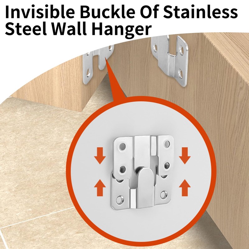 8PCS Flush Mount Brackets, Concealed Headboard Wall Fixings Brackets, Heavy