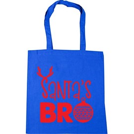 Hippowarehouse Santa's Bro Tote Shopping Gym Beach Bag 42cm x38cm, 10 litres