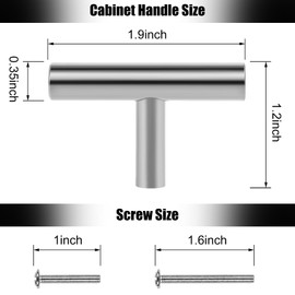 Romeda 12 Pack Silver Cabinet Knobs, 2in Single Hole Cabinet Hardware with Screws 1in & 1.5in, Drawer Pulls (Silver) for Kitchen Bedroom Bathroom Furniture