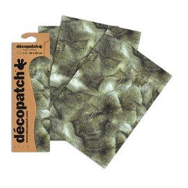 Decopatch Paper No. 674 Brown Skins 395 x 298 mm Pack of 3