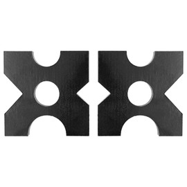 Arbor Press Plate, 20/30 Ton Shop Metal Press Plates, H Frame Hydraulic Shop Press Plate, 4 Notch (1 Pair) (1"X 7"X 7")