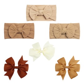 3 Pieces Baby Headscarf, With 3 Hairpins, Bow Headband, Elastic Wide-Brimmed Headband, Cute Photography Props, Soft and Lightweight Hair Band, Shower Accessories (18 * 9cm)