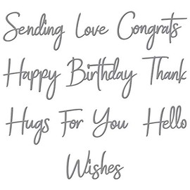 Spellbinders Etched Dies SENTIMENTS, Metal