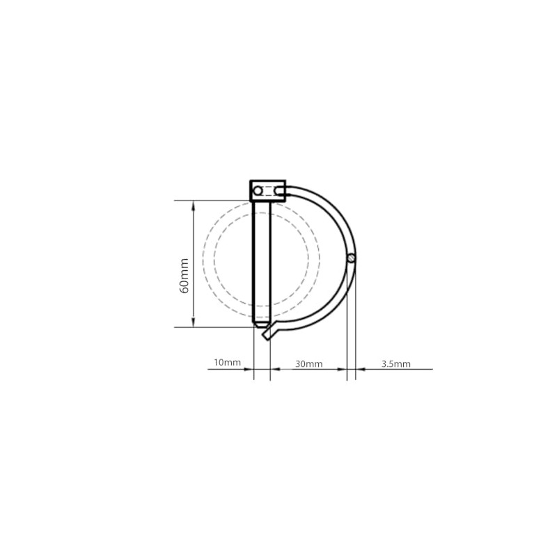 M10 (10mm x 60mm) Zinc Plated Linch Pins for Tubes