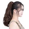 Brown Ponytail Clip,SYXLCYGG Clip Claw Pony tail 16" Wavy 4.5