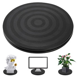 Rotary Table Rotary Table Diameter 7.9 inches (20 cm) For PC Phones Displays Smooth Rotation Small Lightweight Space Saving Antique Black 360 Degree Rotary