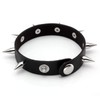 MILAKOO Black Punk Leather Armband - Spike Studded Rivet Punk