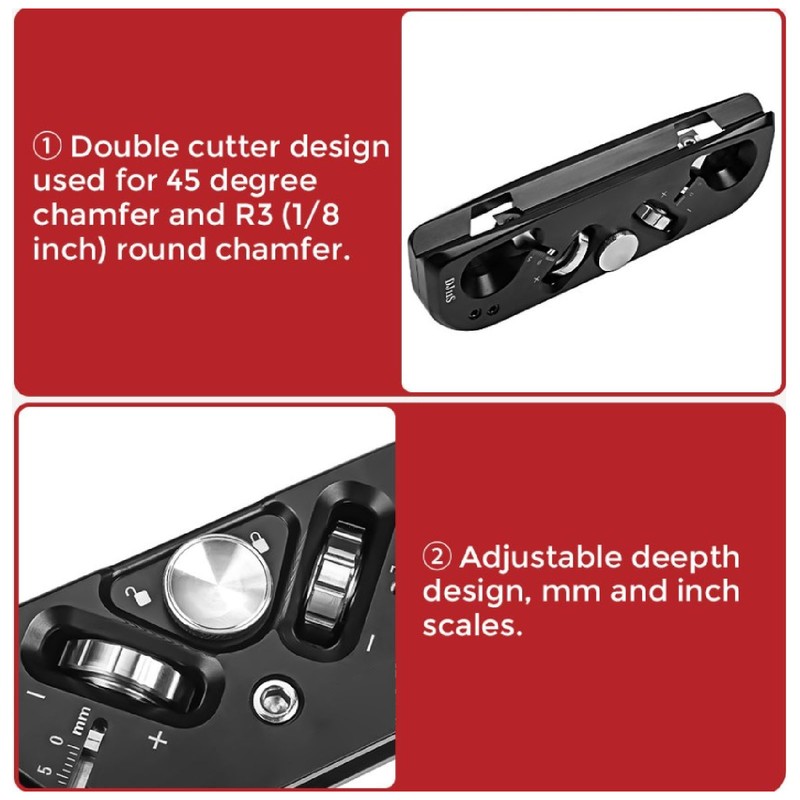 Chamfer Plane Double Edge Angler Quick Edge Trimming Corner Flattening
