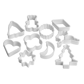 Premier Housewares 806578 Cookie Cutters - Set of 10, White H33 x W15 x D4cm