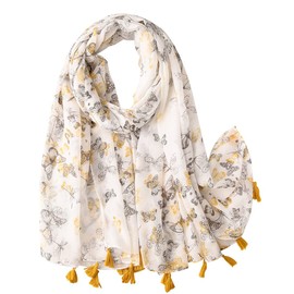 FAIRYGATE 0016 Women's Lightweight and Soft Scarves & Shawls Elegant Tassel XXL Scarf Gifts for Women, 16228