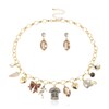Football Earrings Necklace Set for Women Game Day Sport Lover