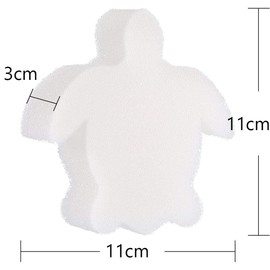 Armastuse 18 Pcs Oil Absorbing Scum Sponge for Hot Tub, Oil Absorbing Sponge, Pool Sponge Oil Absorber Hot Tub Accessories Floating Oil & Scum Absorber for Spa & Pool, Turtle Shape (White)