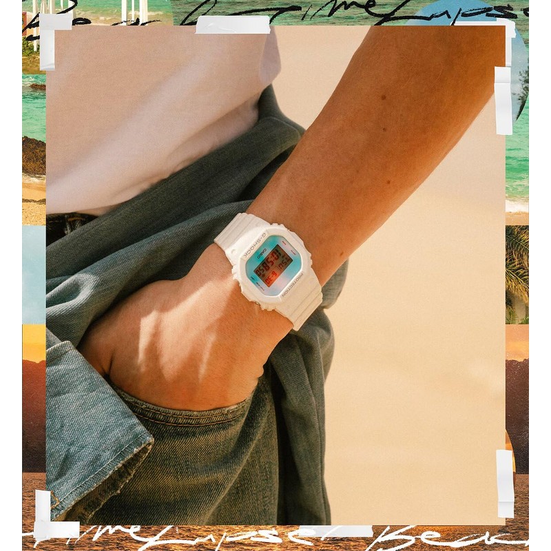 G-SHOCK Men's DW5600TL-7D Digital Watch, White, 48.9 x 42.8 x