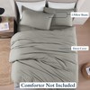 LANE LINEN Single Duvet Cover Set Silver - Pre Washed
