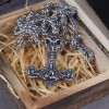Vikings Collar Martillo Thor Calavera Celta Nórdico + Caja Madera