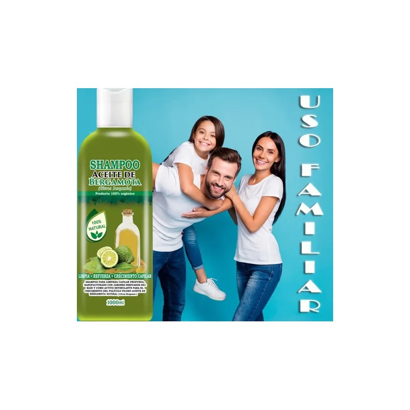 Shampoo Aceite De Bergamota 1l + Shampoo Extracto Sabila 1l