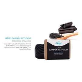 Jabón Carbón Activado Y Coco Orgánico Piel Grasa Sheló Nabel