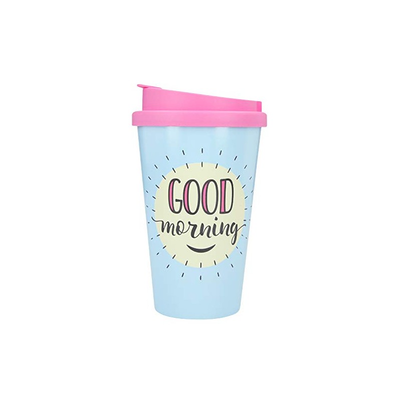 Depesche 2180.018 To-Go Plastic Cup with Saying 350 ml Reusable
